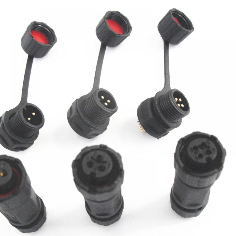 M12 Male female panel type waterproof plug and socket connector