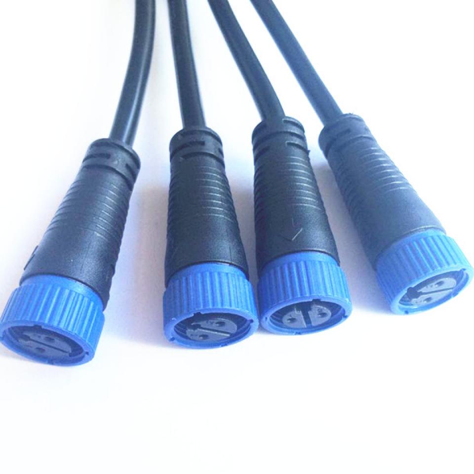 M15 waterproof ip67 power cable male female connector with nylon materials