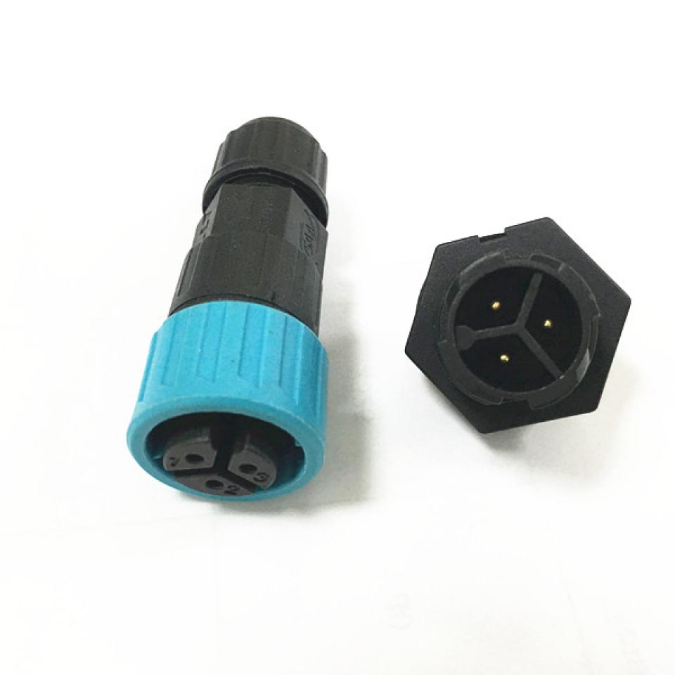 M16 2 3 4 Pin 250V 15A Assembly Power Cable Joint Push Self Locking Male Female Waterproof Wire Connector